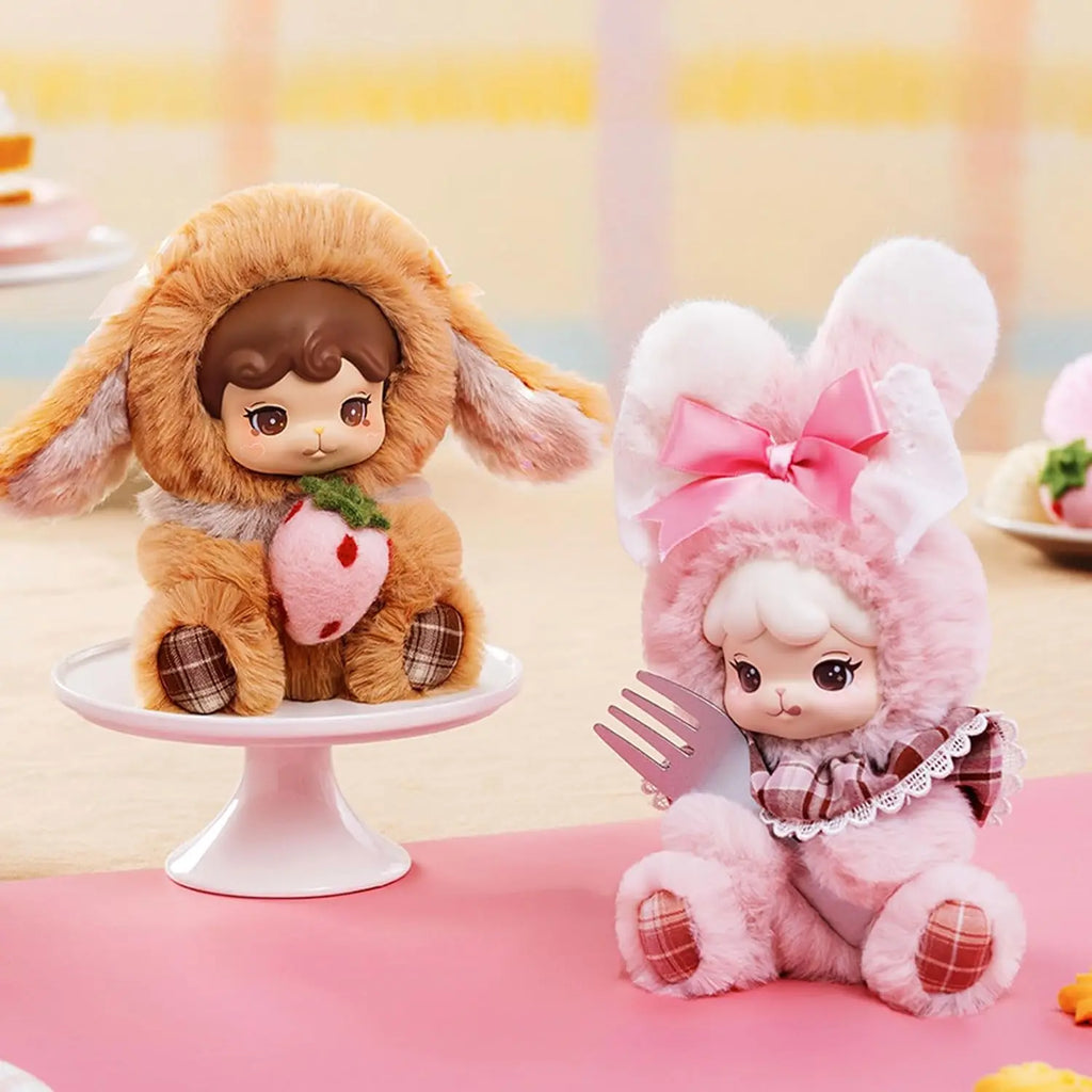 Rolife Plush Toy Blind Box Cream Cookii Bunny Best Friends Plush Keychain Dessert Theme Soft Huggable Bag Charm Gift for Adults